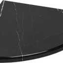 Black Marble Corner Shower Shelf, 9 Inch Carrara White Marble Corner Shelf for Bathroom Shower Decor, Wall Mounted, Polished, 1 Pcs (Nero Marquina Black)