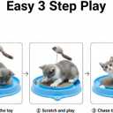 AUOON Cat Scratcher Toy with Ball Track - 3 in 1 Interactive Cat Toy, Cat Scratch Pad with Cat Ball Toy and Plush Cat Mouse Toy for Indoor Cats and Kittens (Gray)