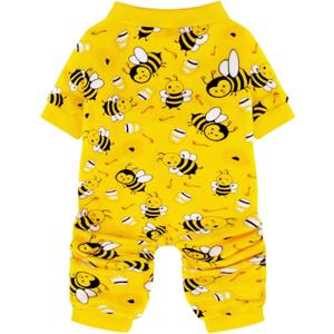 Paiaite Dog Pajamas Onesie: Comfortable Four-Legged Apparel for Small, Medium, & Large Dogs, Polyester Material for Comfort, Wrinkle Resistance, Moisture Wicking, Stretchiness Cute Bee 3XL