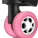 (8 Pack) Silicone Luggage Wheel Covers for 8-Spinner Wheel Suitcases, Mute & Shock Absorption Protector, Wear-Resistant & Noise-Reducing, Perfect for Travel (Pink)