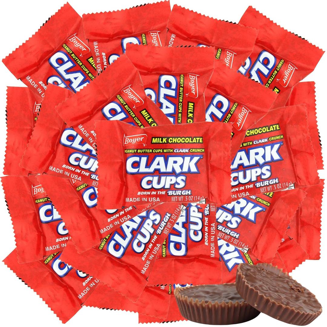 Sweetzo - Boyer Clark Cups, Milk Chocolate Peanut Butter Candies, Individually Wrapped Pieces, 0.5 Ounces Each (Pack of 10) 02/03/2027