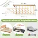 Bed Rails for Elderly Adults Safety – Bed Assist Rail & Side Support Handle for Seniors, Under Mattress Bar for Fall Prevention, Foldable Medical Support Device (37×18 in), 37.8"W x 20.5"H
