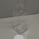 GUSTO [50 oz - 2 Pack] Plastic Carafe with Lid, Large Capacity Square Base - Clear Pitcher with Flip Top Lid, Easy-Pour Spout Juice Containers with Lids, Hand Wash Only - Perfect for Mimosa Bar