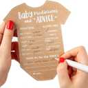 Kate Aspen Baby Predictions for Baby Shower Advice Cards - 50-Count Onesie Shaped Baby Shower Games for Girl or Boy - Gender Neutral Decor, Table Decorations, Activity and Keepsake For New Parents