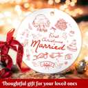 2 x First Christmas Married Ornament Gifts for Couple, 2025 Funny Newlyweds Wedding Ornaments for Christmas Tree, Ceramic