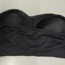 Lusait Strapless Bras for Women Non-Slip Seamless Padded Bandeau Bra Wireless Convertible Tube Top Bralette (Black, S)