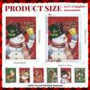 Kosiz 6 Pcs Christmas Diamond Art Kits Merry Christmas Diamond Painting Kits for Adults Let It Snow DIY Cartoon 5d Rhinestones Crafts with Tools for Home Wall Decoration Holiday Gifts