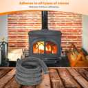 Stanbroil Wood Stove Gasket, 1" x 84" Graphite Impregnated Fiberglass Rope Seal, Gasket Rope Replacement Kits for Wood Stoves Door