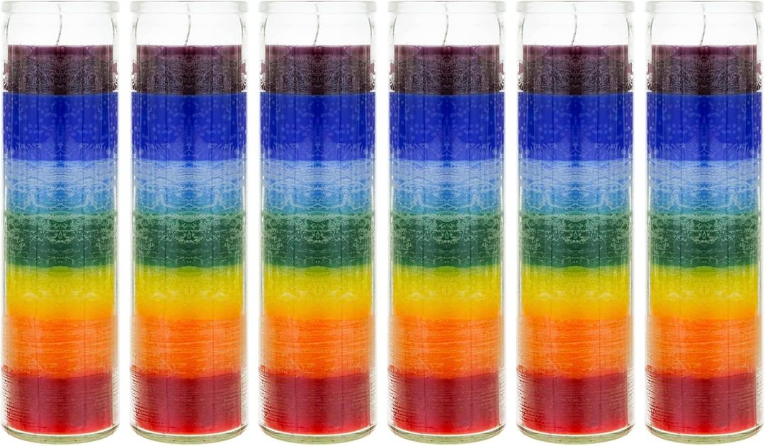 Mega Candles Devotional Vigil Prayer Wax Candle 6 Count 2" x 8", 6 Pieces