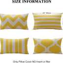 3 x OTOSTAR Set of 4 Waterproof Throw Pillow Covers 16x24 Inch Farmhouse Geometric Square Pillow Cases for Couch Patio Furniture Balcony Garden Outdoor DecorationGeometry70-Yellow