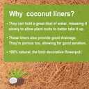 TigeJoy 36inch Trough Coco Coir Liners Planter Replacement, 100% Natural Thick Coco Fiber Liner for Flower Box Decks Garden Flower Pots, 36'' Half Moon Shape Coconut Liner Window Boxes Outdoor