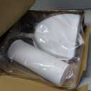 OVENTE 5pcs Scrub Brush Set with Wiper & Dustpan, Scrubbing Brushes for Household Use with Ergonomic Handle & Stiff Bristles Ideal for Cleaning Kitchen, Bathroom, Dishes, Tiles & Sink, White CTB018WGY