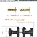 1 Pack Oil Rubbed Bronze Door Knob Interior Privacy Door Knobs Antique Door Knobs for Bedroom and Bathroom Zinc Alloy