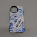 Case Compatible with iPhone 15 Pro Max,Compatible with MagSafe,Fall Prevention Hybrid 2-Layer Hard Shell Cases for Girls Boys,Seashell Ocean Blue Retro Collage