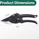 Bypass Secateurs Hand Gardening Pruners Lightweight Garden Pruning Scissors with SK-5 High Carbon Steel Blades and Safety Lock Rust Resistant Gift-Packaged