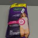 Depend Night Defense Adult Diapers, Incontinence & Postpartum Bladder Leak Underwear for Women, Disposable, Overnight, Medium, Blush, 24 Count