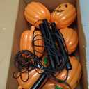 BRIGHTDECK Halloween Pumpkin Stake Lights, Set of 10 Decorative Solar Pumpkin Lights, Waterproof Halloween Decorations for Outdoor Garden and Yard
