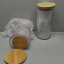 Vesici 4 Pcs Large Acrylic Storage Canister 180 oz and 93 oz Jars with Bamboo Lids Clear Acrylic Canister Unbreakable Airtight Storage Jars for Kitchen, Coffee Rice Pantry Organization