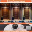 LED Motion Sensor Outdoor Ceiling Light, Modern Black Flush Mount Ceiling Light, 10.5" Square Dusk to Dawn Exterior Light, Waterproof Light Fixture Ceiling Mount for Porch, Garage, Entryway ,Farmhouse