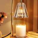 Marycele Candle Warmer Lamp with Timer & Dimmer - Mothers Day Gifts for Women Mom Her, Aesthetic Office Home Decor, Adjustable Height Wax Melter for Candle Jar & 3-Wick Candles (2 Bulbs Included)