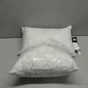 JA COMFORTS 1220 Premium Goose Down Feather Throw Pillow Inserts(Set of 2)-5% Down Filling,High Filling Weight,250 TC Cotton Cover, Square, White