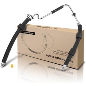 A-Premium Power Steering Pressure Hose Assembly Compatible with Audi | for S4 2004-2009, RS4 2007-2008, 4.2L, Intermediate Hose, EPDM Rubber Resists Cracking & Heat