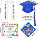 2026 Kindergarten and Preschool Graduation Cap Gown Stole Set With Tassel for Kids Graduation Gifts (Blue, S)
