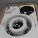 28 Inch Retractable Ceiling Fan with Light Remote Dimmable 6 Speed Reversible Small Light Ceiling Fixtures Modern Bladeless Silent Smart Fan for Bedroom Living Room Kitchen (Black and Brown)