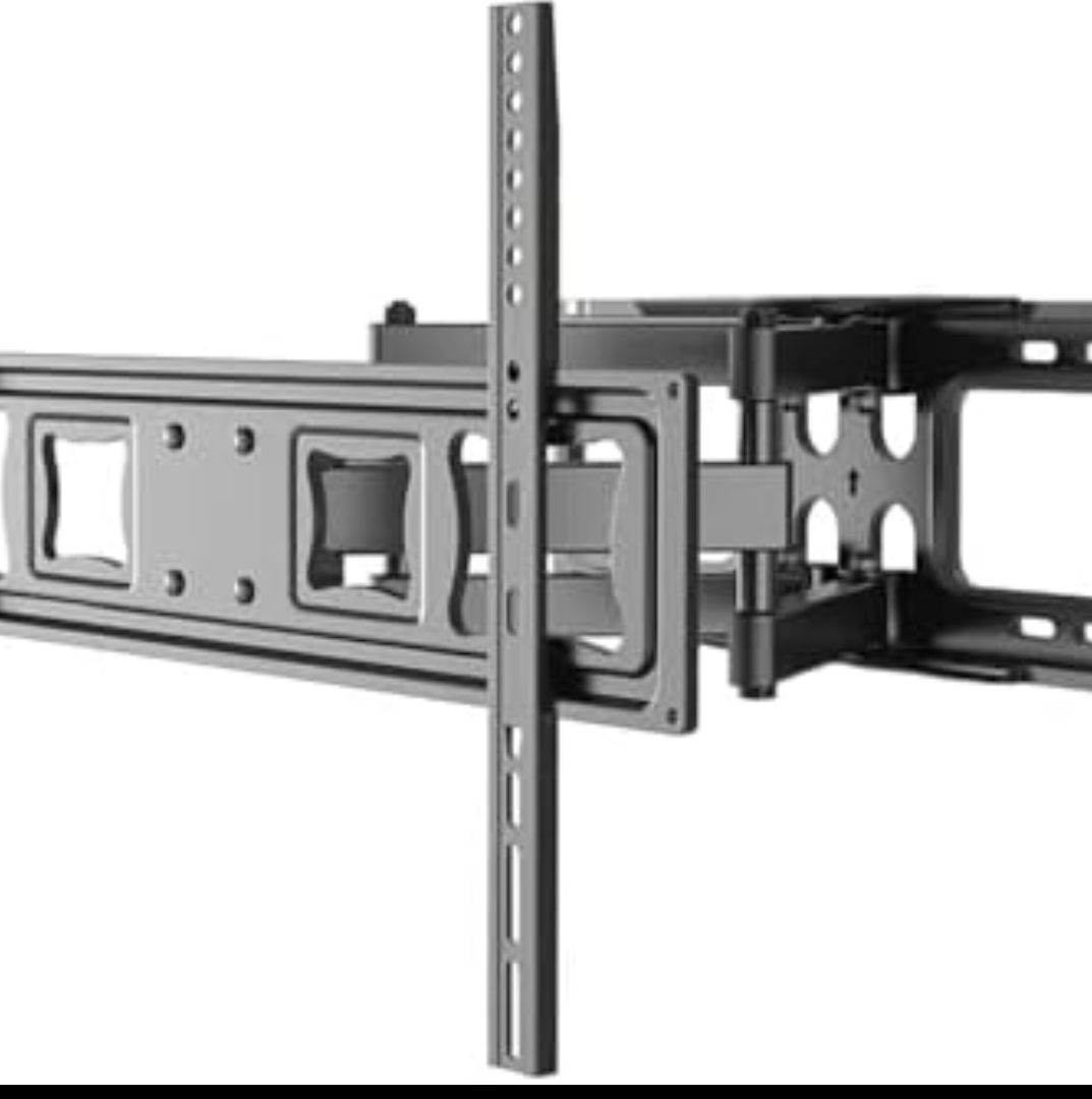 LAFLAURENT Full Motion TV Wall Mount for 37-80" TVs, Cold-Rolled Steel, VESA 200x200 to 600x400mm, Swivel 120° & Tilt, Supports Up to 99lbs, Durable & Easy Installation, pack of 2