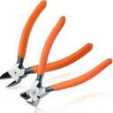 Diagonal Pliers for Flush Cut Plastics, 45 & 90 Angled Wire Cutters for Crafting, Wire Side Cutter Clipper, Precision Wires Snips Flush Cutter for Jewelry Making, Electronic, Model, Floral