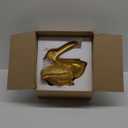 Pelican Key Holder Statues,Fun Animal Hippo Candy Dish,Candy Dish for Office Desk Unique,Modern Key Holder for Pelican Figurine,Suitability Desk and Entry Table Decor Items (All Gold)