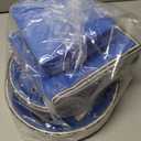 Gatherfun Graduation decorations 2026 Graduation Plates and Napkins Blue Disposable Paper Plates Luncheon Napkins Cocktail Napkins for Congrats Grad Party Decorations, Serve 50