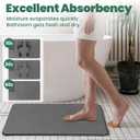 Stone Bath Mat, Diatomaceous Earth Shower Mat, Fast Drying, Super Absorbent, Anti-Slip Stone Bath Mats for Bathroom, Kitchen, Easy to Clean, (23.5"x15.5", Slate)