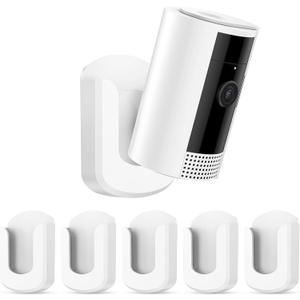 No Drill Ring Indoor Cam Adhesive Wall Mount Bracket - No Screws Needed, Easy Install - Compatible with Ring Cameras(1st Gen and 2nd Gen) for Home Surveillance (5 Pack)