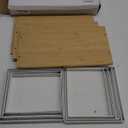 Ibyx Premium Kitchen Cabinet Organizer Shelf - Set of 3 Kitchen Counter Shelves - Stackable Shelf Racks for Cabinets - Metal Frame & Engineered Wood (Natural Wood, White Frame) (Natural Bamboo + White Frame)