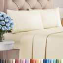 King Size 4 Piece Sheet Set - Comfy Breathable & Cooling Sheets - Hotel Luxury Bed Sheets for Women, Men, Kids & Teens - Deep Pockets, Easy-Fit, Wrinkle Free Sheets - Off White Oeko-Tex Bed Sheet Set