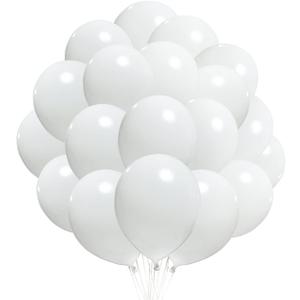 300 Pack White Balloons 12 Inch White Latex Balloons Bulk for Party Supplies and Decorations
