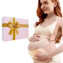 Upgraded Pregnancy Belly Band, Ultra-soft & Cozy Maternity Belly Bands for Pregnant Women, Adjustable Pregnancy Belt with Back Brace Straps for Abdomen, Back & Waist (M)