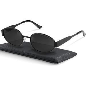livho 2025 Trendy Oval Sunglasses - Stylish Polarized Shades for Everyday - Retro Metal Frames
