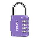 Puroma 1 Pack Combination Lock for Locker 4 Digit Outdoor Waterproof Padlock for School, Gym, Sports, Fence, Toolbox, Gate, Case, Outdoor, Hasp Storage (Purple)