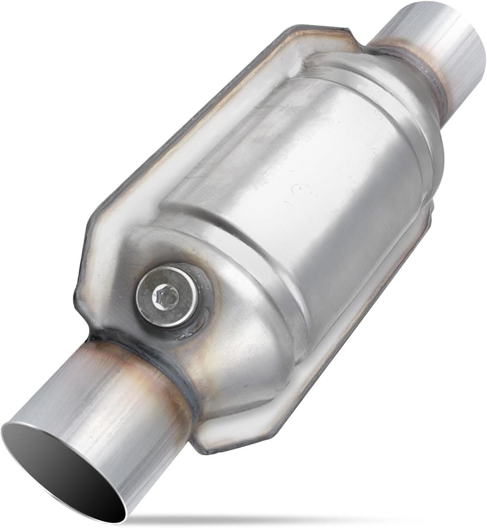3" Universal Catalytic Converter 3 Inch Inlet/OutletHigh Flow Catalytic Converter with Heat Shield and O2 Port