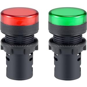 uxcell 2Pcs Red Green Indicator Light AC/DC 110V, 22mm Panel Mount, for Electrical Control Panel, HVAC, DIY Projects