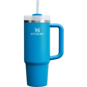 STANLEY Quencher H2.0 Tumbler with Handle and Straw 30 oz | Flowstate 3-Position Lid | Cup Holder Compatible for Travel | Insulated Stainless Steel Cup | BPA-Free | Azure