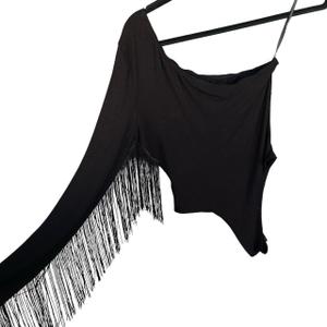 Woman's Body With 1 Sleeve Bodysuit Black M