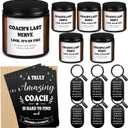Nuanchu 18 Pcs Softball Coach Gifts Set Include 6 Scented Coach Candle 6 Thank You Keychain 6 Card Appreciation Gift for Men Women from Cheer Tennis Basketball Soccer Baseball Wrestling Team