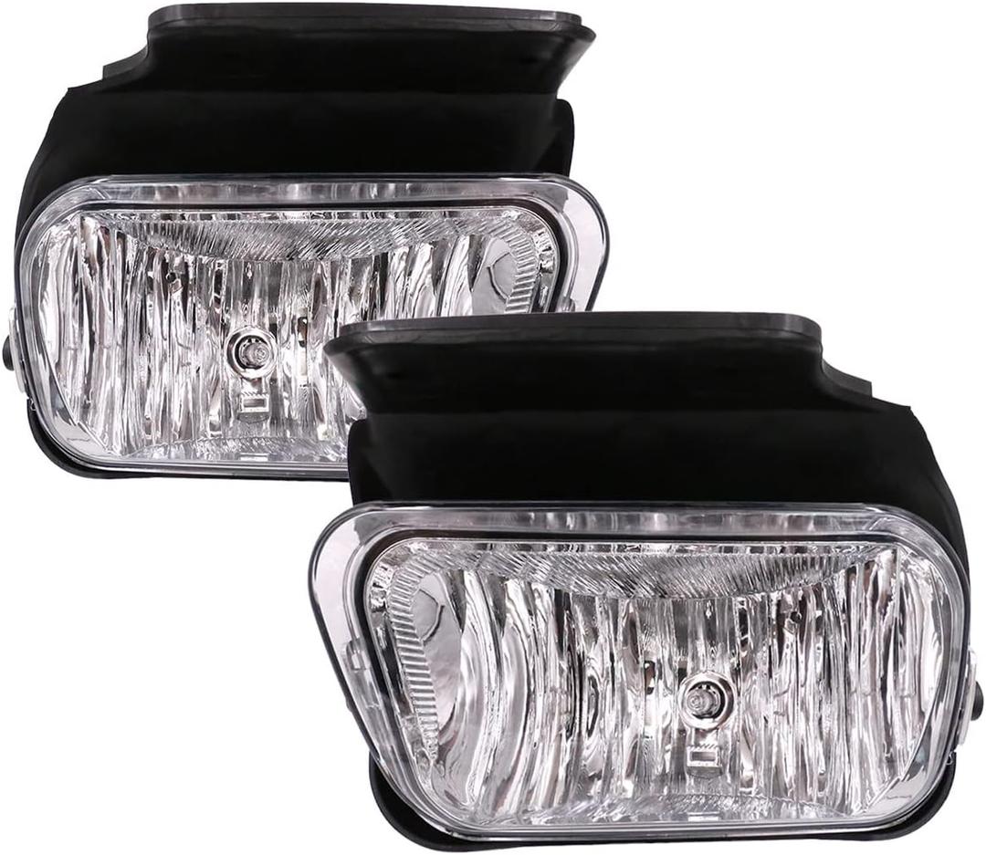 KYYET Driving Fog Lights Lamps Compatible with Chevy Silverado 2003 2004 2005 2006 2007 Avalanche 2002-2006 Clear Lens