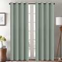 H.VERSAILTEX Blackout Curtain for Living Room Thermal Insulated Window Treatment Curtain Extra Long 96 inch Length Energy Saving Solid Grommet Top Blackout Drape, One Panel, Sea Grass, 52" W x 96" L