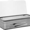 Cabilock Flatware Tray with Lid, Kitchen Cutlery Tray and Utensil Drawer Organizer, Silverware Countertop Storage Container with Cover 10 * 2.8 * 3.9 inches (1pcs)