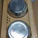 HTB Elevated Dog Bowls,Raised Dog Bowl Stand with 2 Stainless Steel Bowls,Elevated Raised DogBowls for Large Medium Small Sized Dogs (X large-14"tall,48 Oz bowl, Bamboo)