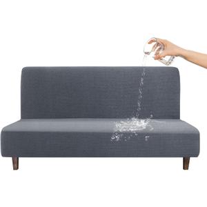 CZL 100% Waterproof Futon Covers, Leakproof Armless Sofa Covers, Stretch Jacquard Sofa Bed Cover, Washable Futon Slipcover Furniture Protector for Kids, Pets, Dog and Cat (Small (59-75 inch))